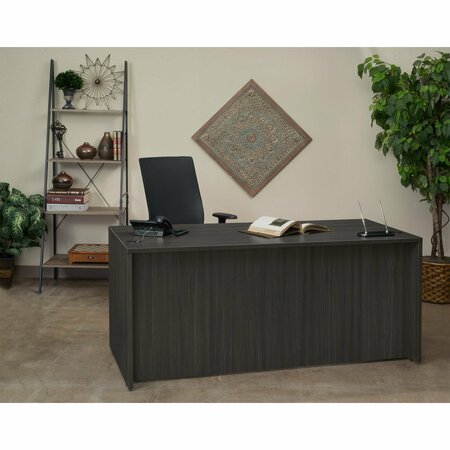 REGENCY Regency Legacy 66 x 30 in. Office Desk with Double Pedestal Drawer Unit- Ash Grey LDP6630AG